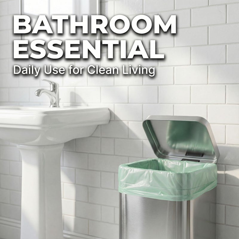 YHEEL Small Trash Bags 1.2 Gallon: YHEEL Bathroom Trash Bags Unscented Small Garbage Bags Strong Leak-Proof Trash Liners for Office Bedroom - 150 Counts - Image 2